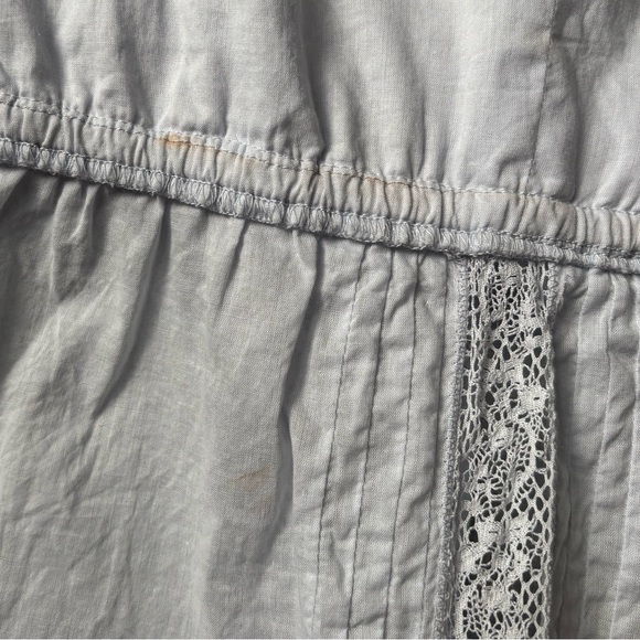 Light Blue Women's Ruffle Tank Top - Picture 5 of 6